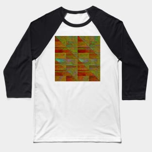 Jewel Toned Textured Triangles Baseball T-Shirt
